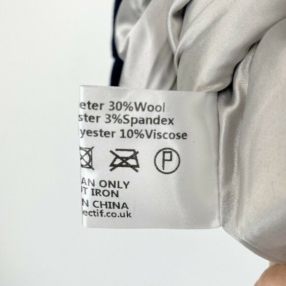 Collectif Capelet Size 4XL Women's Blue Wool Blend Embroidered Metallic Stars - Picture 8 of 9